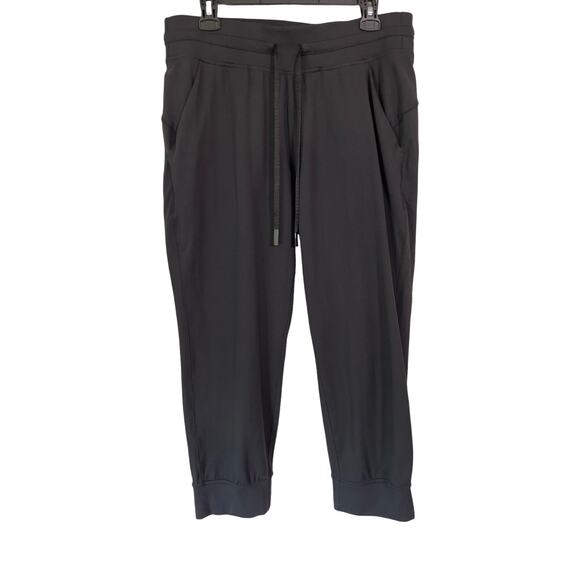 Lululemon Ready to Rulu Jogger Crop Black Size 12 Soft Brushed Drawstring Pants - Picture 1 of 7